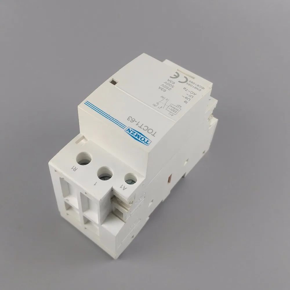 TOCT1 Американская классификация проводов 2р 63A 1NC 1NO 220 V/230 V 50/60HZ Din rail бытовой ac Контактор В соответствии с стандартом