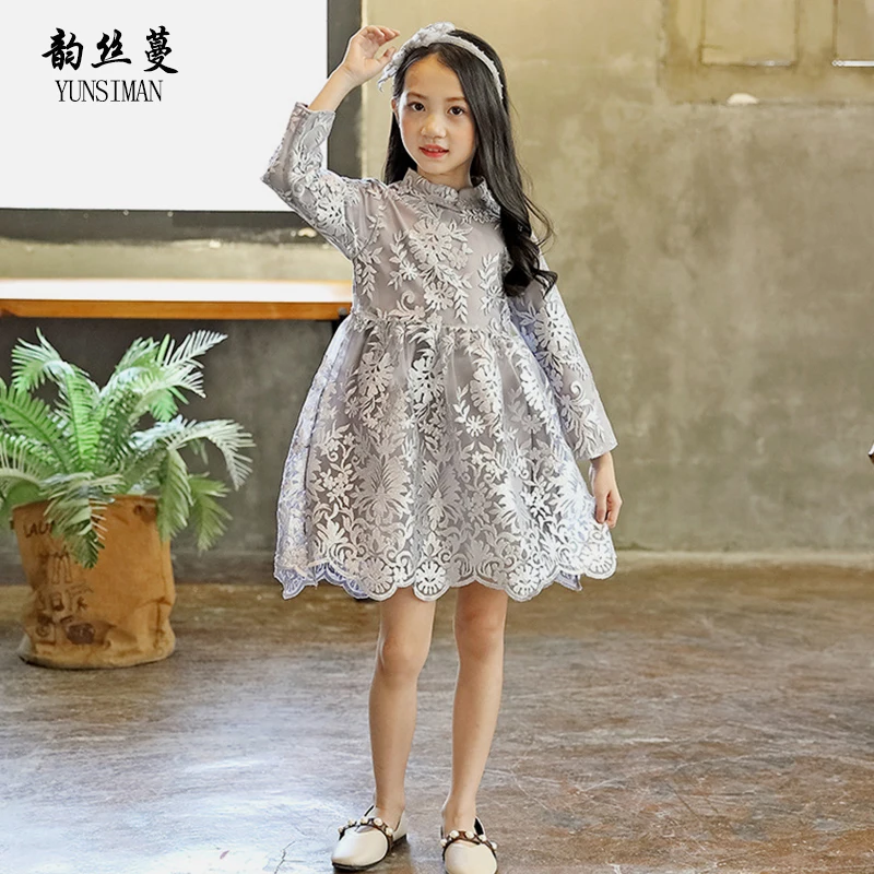 

Autumn Girls Clothes Dress 4 6 8 10 to 12 Years Kids Long Sleeve Elegant Embroidery Party Princess Dresses Christmas Dress 26A3A