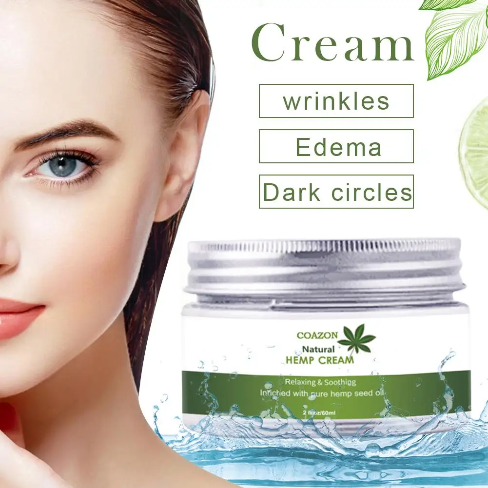 

60ML Hemp Oil Cream Moisturizing night cream Hyaluronic Acid Anti Wrinkle Nourishing Collagen Essence Skin Care Hemp Oil