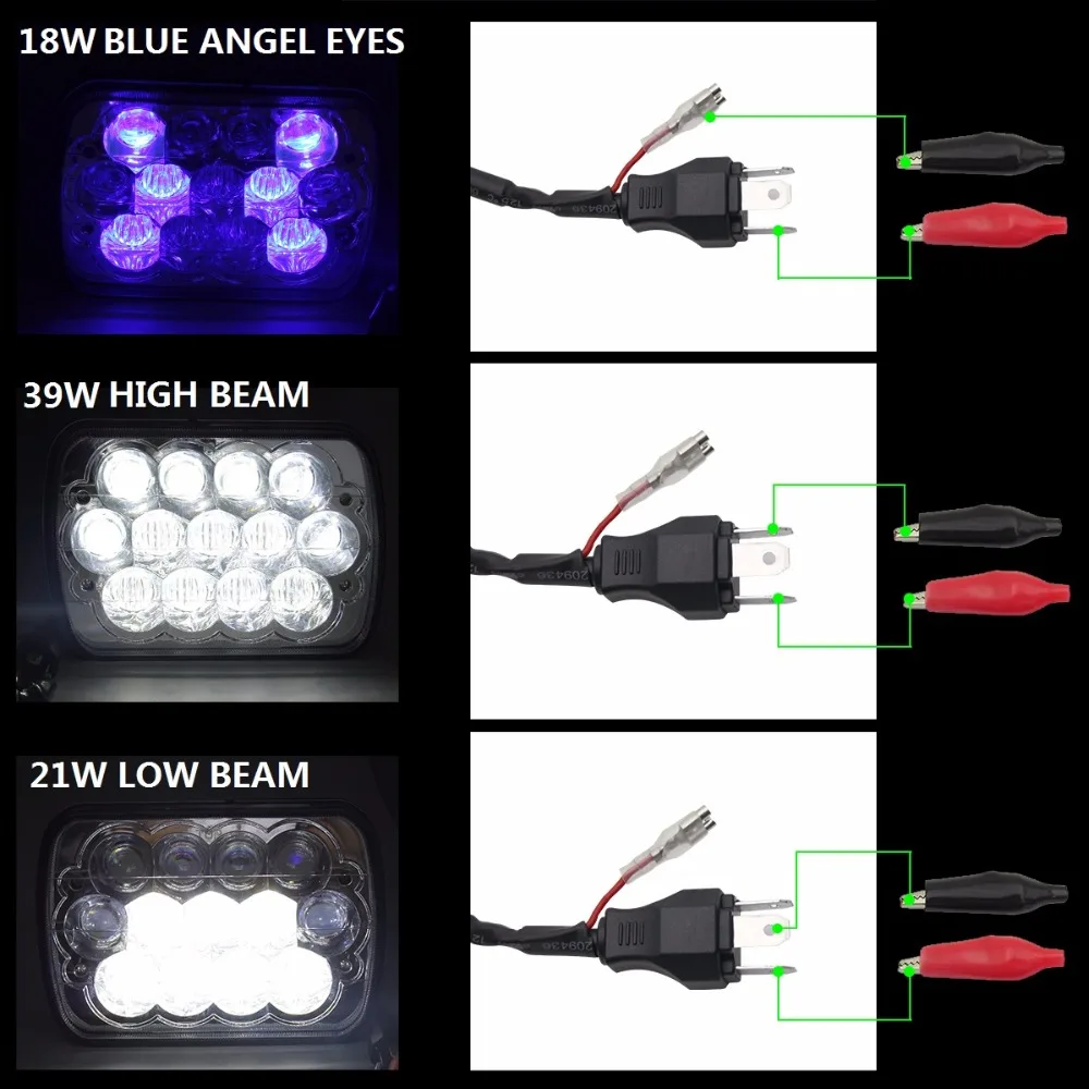 CO светильник 1 пара 5X7 7X6 герметичный луч светодиодный головной светильник 39 Вт 21 Вт H4 Замена для Jeep Cherokee Xj грузовики Toyota Пикап 12 В 24 В DC
