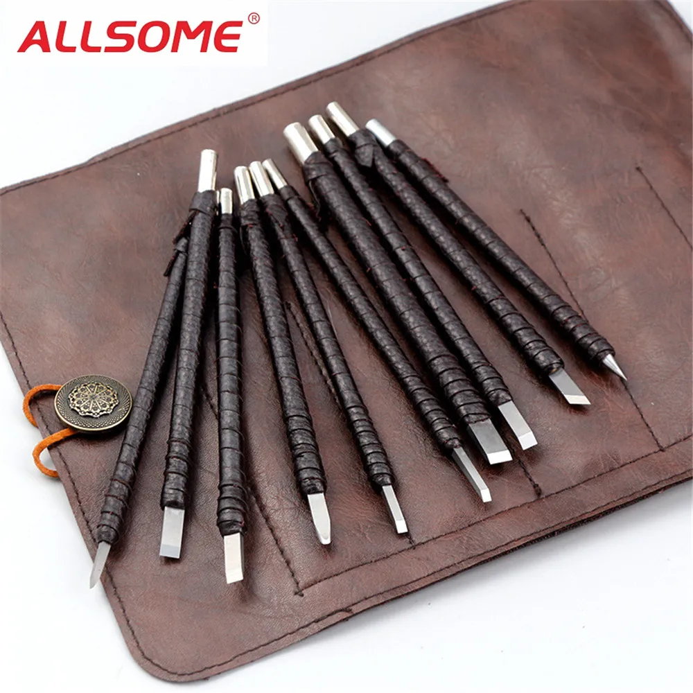 Buy ALLSOME 10PC Carved Stone Knife Tungsten Carbide Steel Carving Knife Chisel