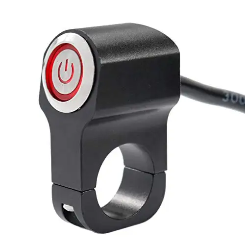 12v 10A Motorcycle CNC aluminium alloy Push Button Toggle Switches 7/8