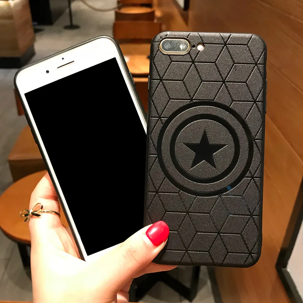 Мстители эндгам чехол для iPhone 6s 7 8 Plus X XS Max Капитан Америка щит супергерой 3D