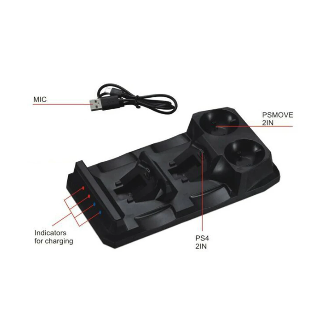 17 New Dual Usb Charging Dock Station For Sony Ps4 Vr Controllers And Ps Move 4 In 1 Play Station Station 4 Station Charge Usbstation Usb Aliexpress