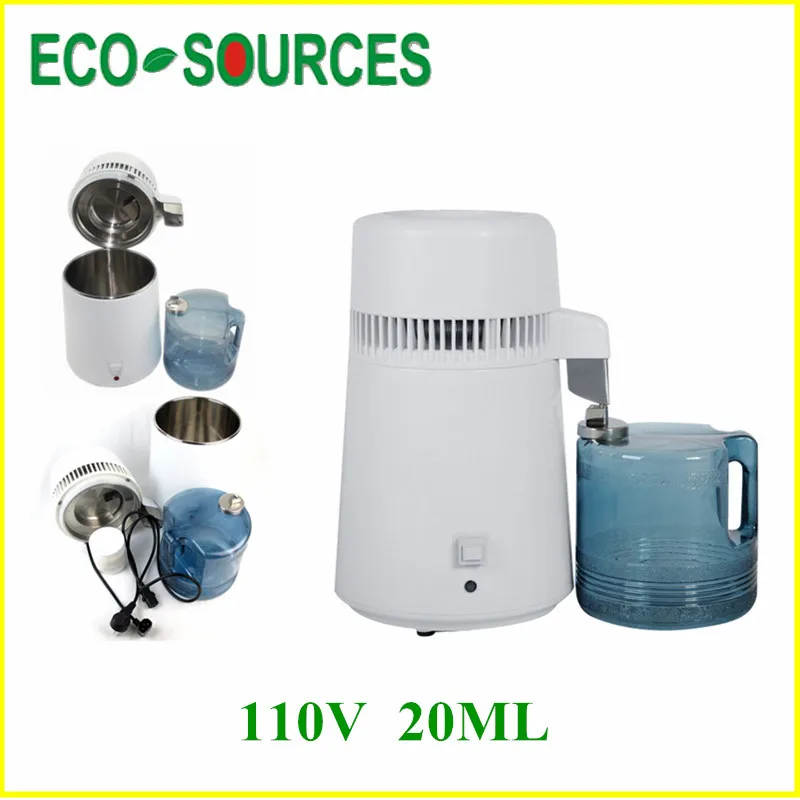 

110V 20ML Stainless Steel Body & Filter Pure Water Distiller Purifier 750W Safest Hospital New Generation