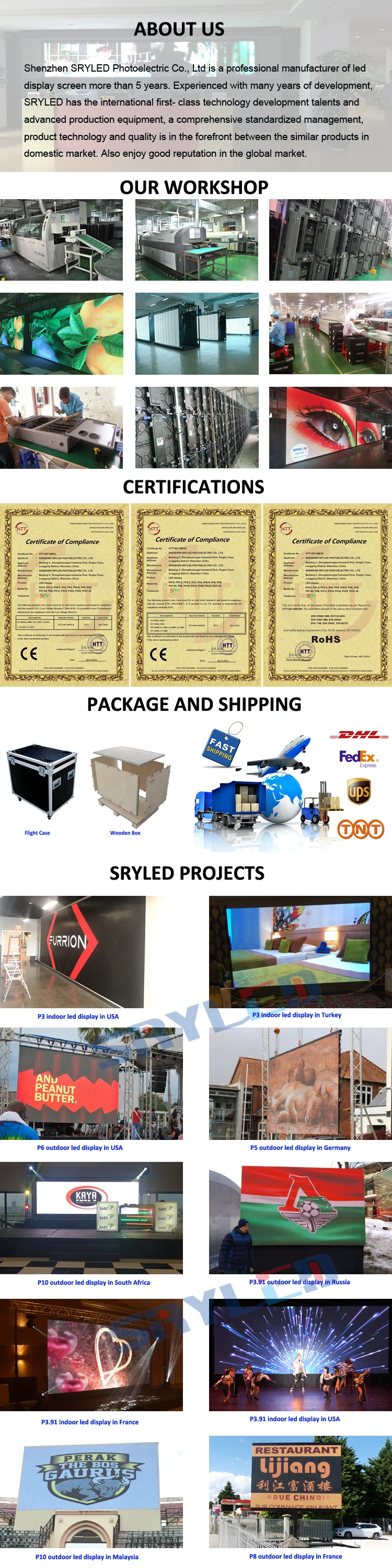 Telas de LED