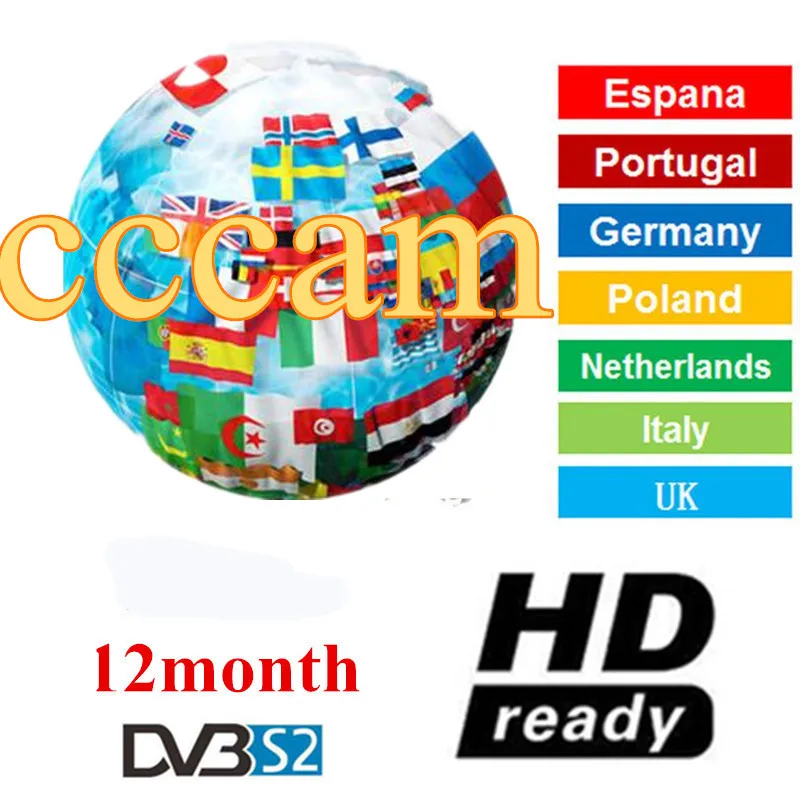 

Cccam 7 lines Full HD 1 Year Cccam cline for Europe 10 lines IPTV Use for Satellite TV Receiver DVB-S2 Server hd