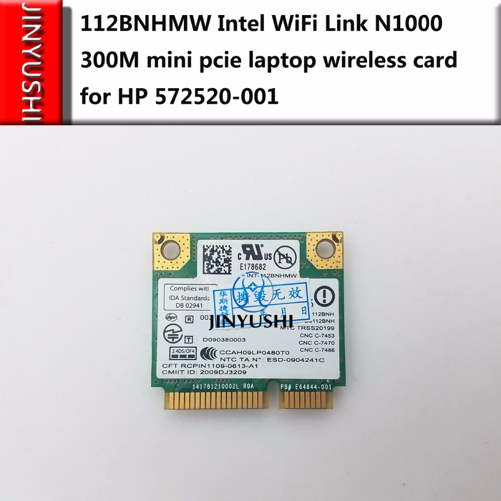 112 bnhmw процессоры Intel WiFi Link N1000 300 м мини pcie ноутбука беспроводной сетевой карты для hp 572520-001 аккумулятор большой емкости