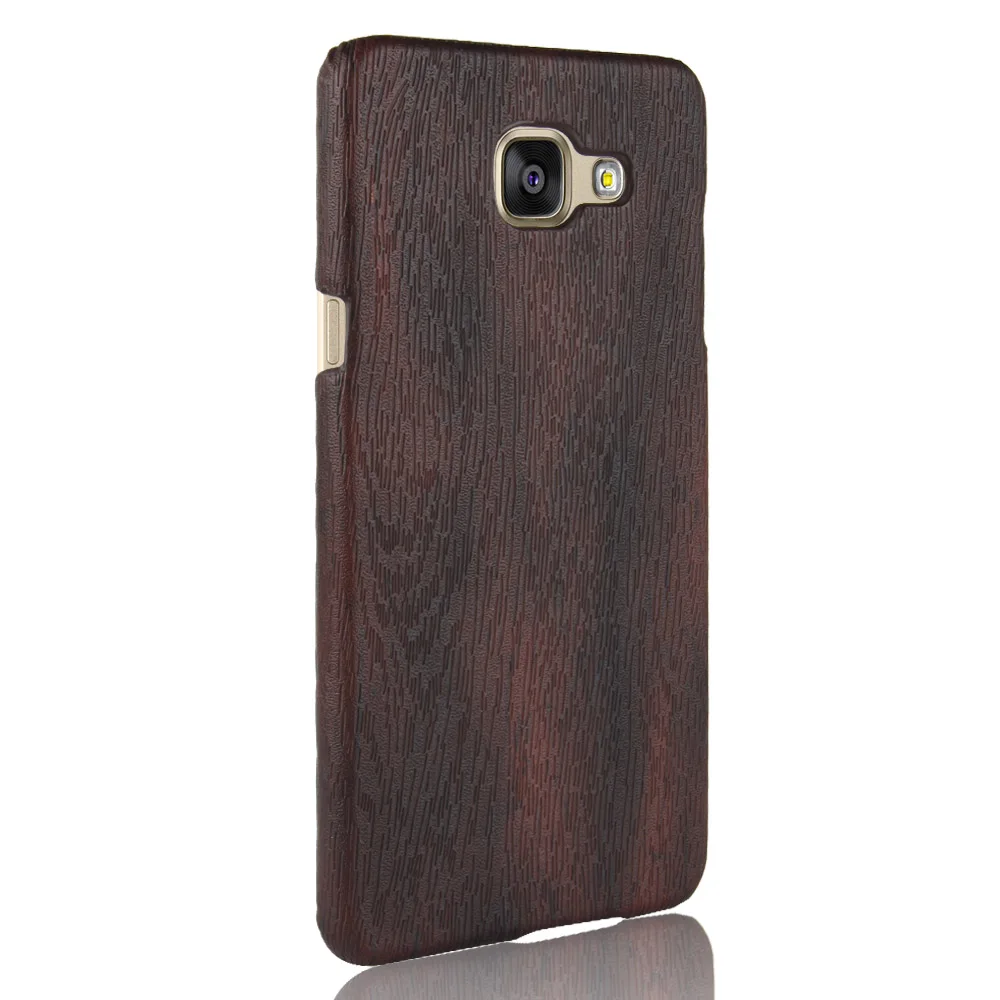 

New Arrival Wooden Grain Case For Samsung A7 2016 Mobile Phone Back Cover Capa PU Leather Cases For SamsungA7 2016 Coque Fundas