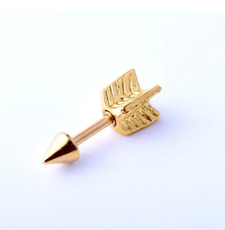 

1pc/lot Ear Nail Bone Barbell Earring Piercing helix ear stud tragus Ear Piercing Black Silver Gold Cartilage Ring For Men Women