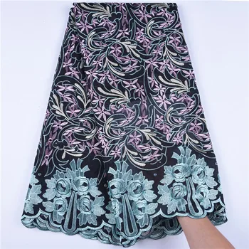 

2019 Woman Dress African French Swiss Voile Lace Fabric High Quality Nigerian Swiss Dry Lace In Switzerland Lace Fabric A1604