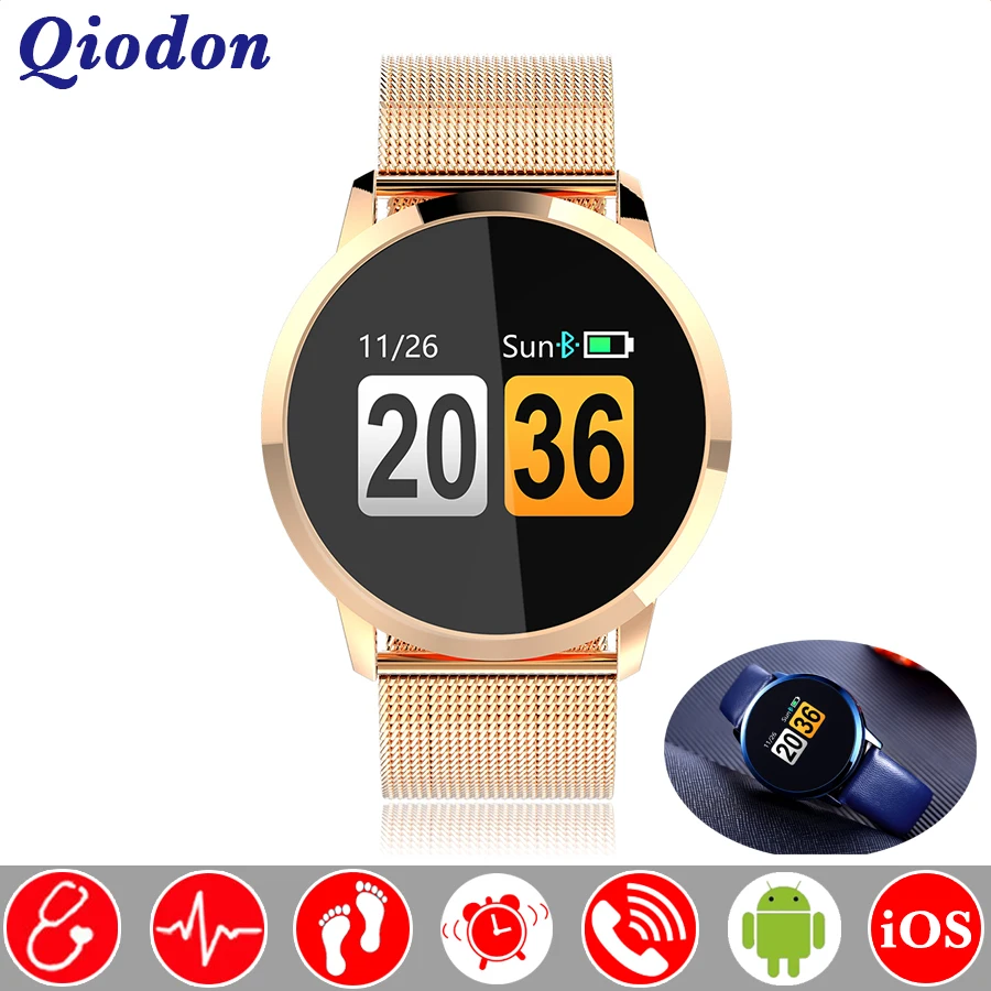 

Color Screen Circular Bluetooth Connectivity Smart Watch Clock Smartwatch Heart Rate Blood Pressure For Android IOS Waterproof