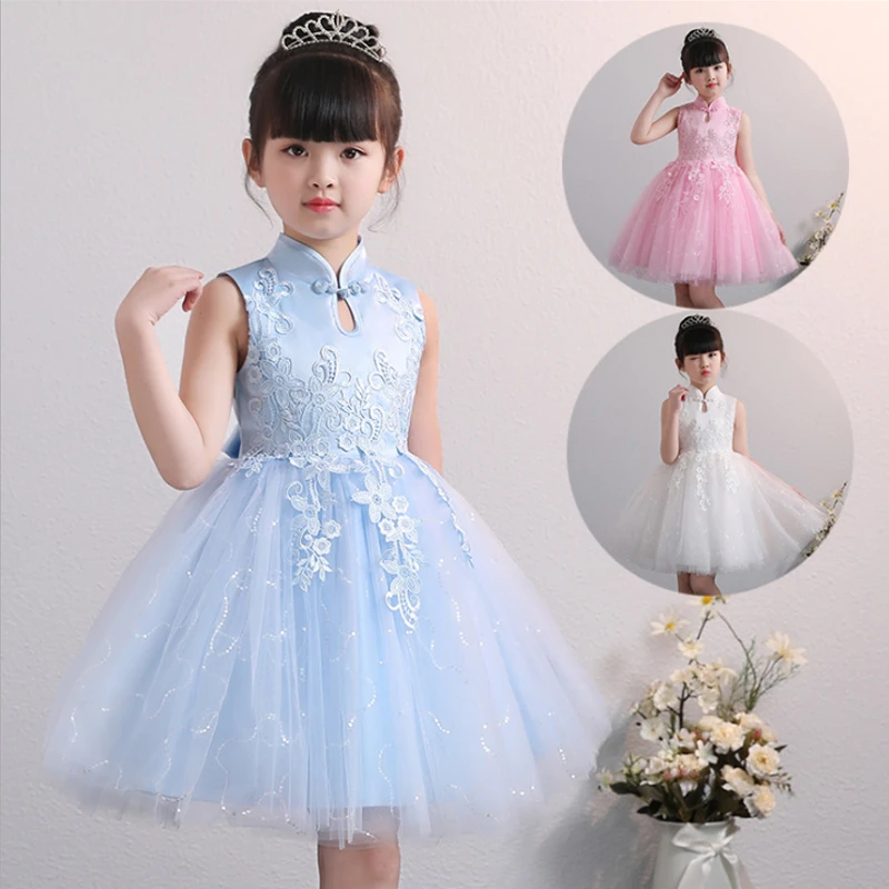 chinese collar girl dress