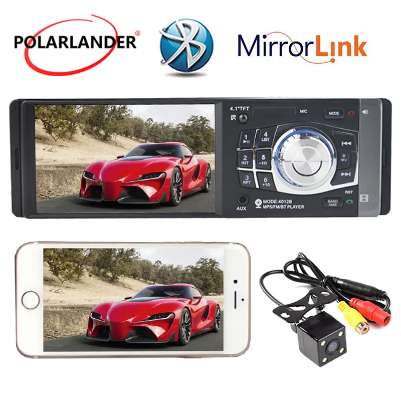 4 1 &quot1DIN авторадио радио FM/USB/TF/AUX автомобильный MP5/MP4 плеер Bluetooth управление колесом