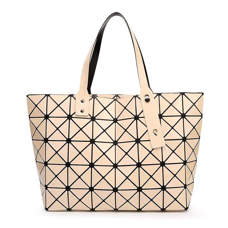 Ladies Japan BAOBAO Bag tote Geometric Women font b Handbag b font Sequins Laser Plain Folding