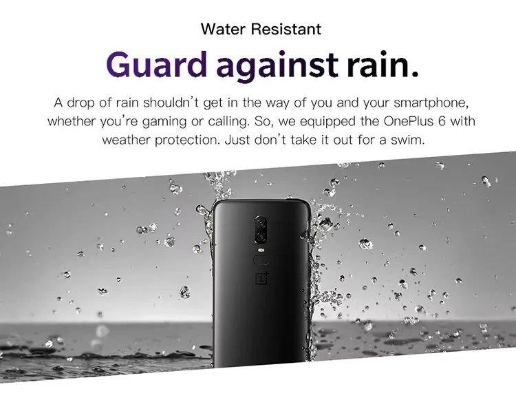 ONEPLUS 6 6GB RAM 64GB ROM Qualcomm Snapdragon 845 2.8GHz Octa Core 6.28 Inch 2.5D AMOLED Screen Dual Camera Android 8.1 4G LTE Smartphone