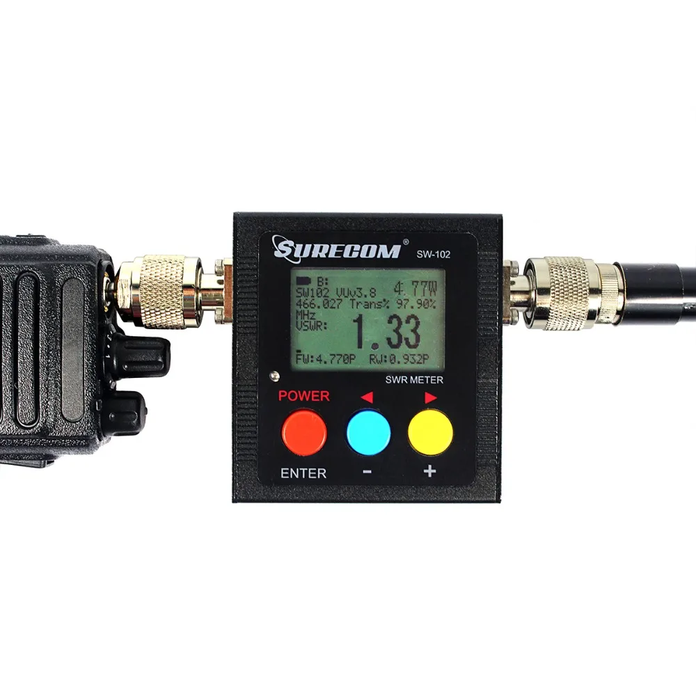 

SURECOM SW-102 VSWR 1.00-19.9 Digital VHF/UHF 125-525MHz Power &SWR Meter for Two Way Radio Ham Walkie Talkie Wholesale J6510A