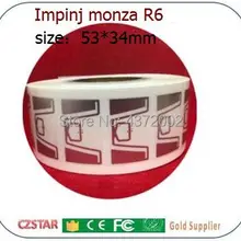 1000 шт. roll impinj Монца R6 UHF RFID чип наклейки теги мокрой инкрустация UHF 860-960 мГц стикер Клей с уникальным TID epc 96 Биты