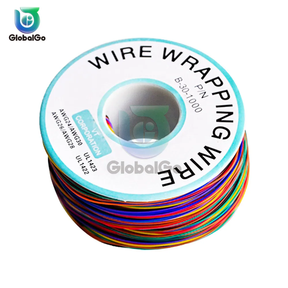 B 30 1000 UL1423 UL1422 Цветной 24AWG 26AWG 28AWG 30AWG провод обмоточный 0 25 мм Луженая Медь прочные
