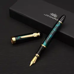 Jinhao Золотой зажим перьевая ручка Мраморное зерно мелкое перо 0,5 мм чернильные ручки для письма офисные ручки школьные принадлежности