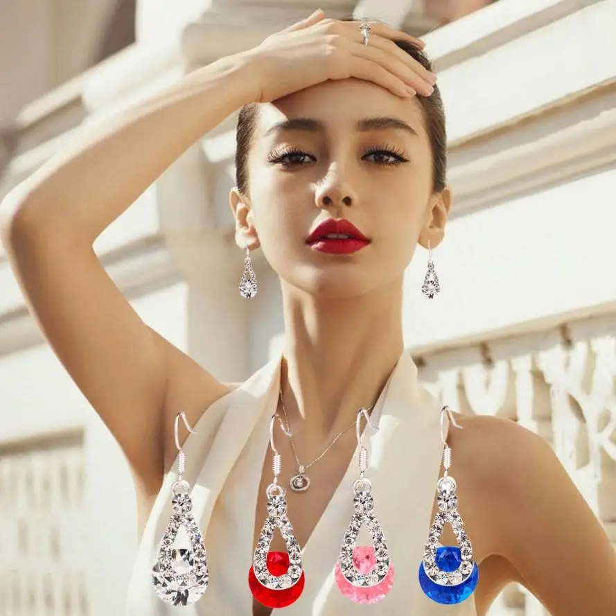 

Big Crystal Pendant Earrings Fashion Long Paragraph Brilliant Drop Earrings Jewelry Ornaments Fabulous Earring Oorbellen Bijoux