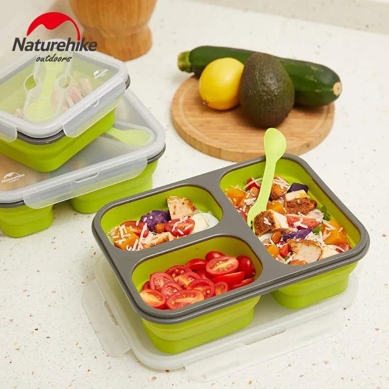 Naturehike Силиконовый складной ящик Bento Портативный Ланч бокс для еды столовая
