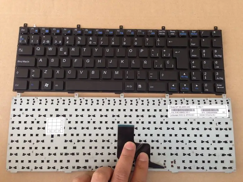 

New notebook laptop keyboard for Clevo W760CU W765CU X8100 W760TUN W765TUN SP/Spain layout