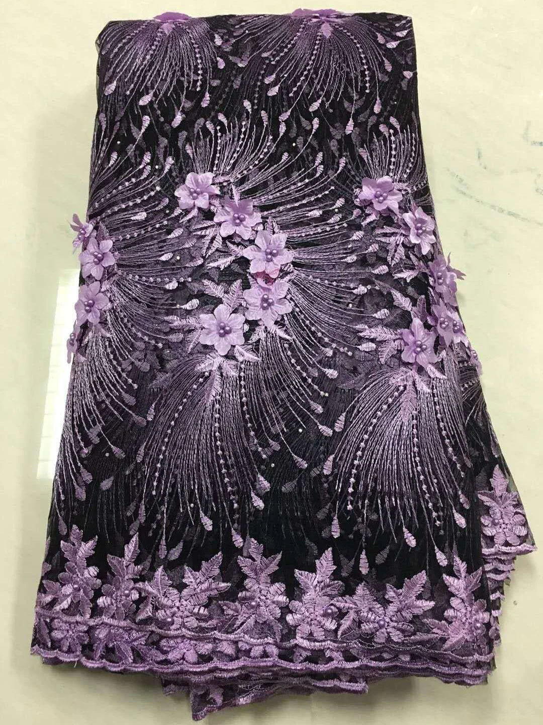 African Lace Fabric 2019 High Quality 3D Lace French Net Lace Fabrics