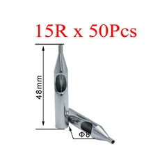 Советы по татуировке для игл 50 шт. насадки из нержавеющей стали наконечники для татуировки SST-311-15RT