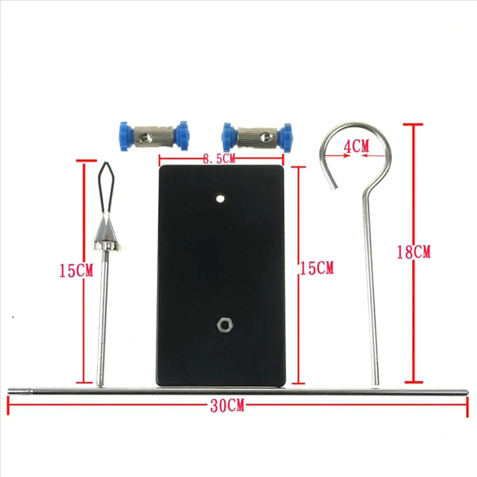 30cm Portable Retort Stand Iron Stand with Clamp Clip for Laboratory Ring Stand and Educational Equipment with Flask Clamp image 2