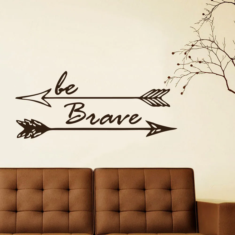 Be Brave Wall Decal Arrow Wall Decals Tribal Wall Decals Nursery Room