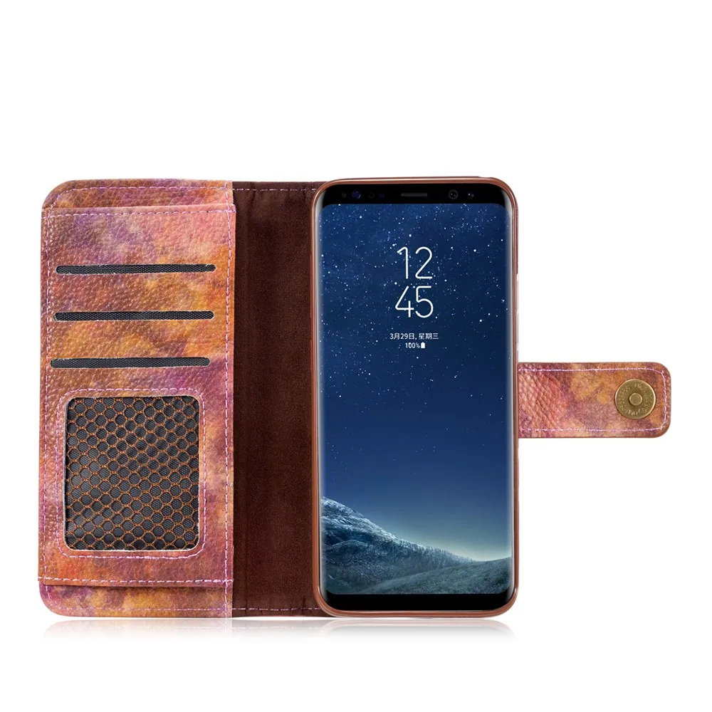 Coque для Samsung S9 плюс флип чехол подставка Роскошный кожаный бумажник Fundas S8