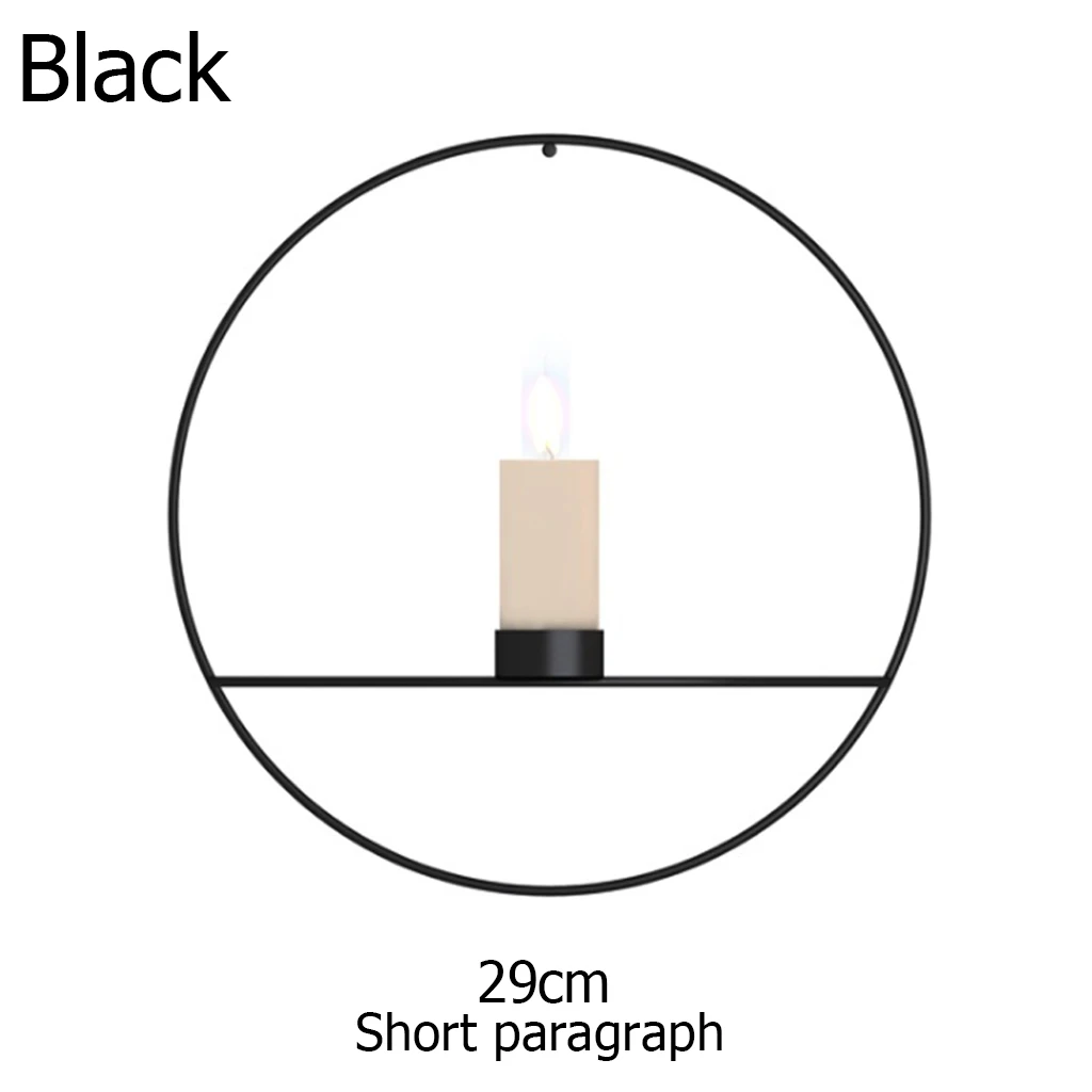 Элегантный Подсвечник круг подсвечник настенный ремесла свадебный стол домашний Декор 3D металлический подсвечник Горячая - Цвет: F