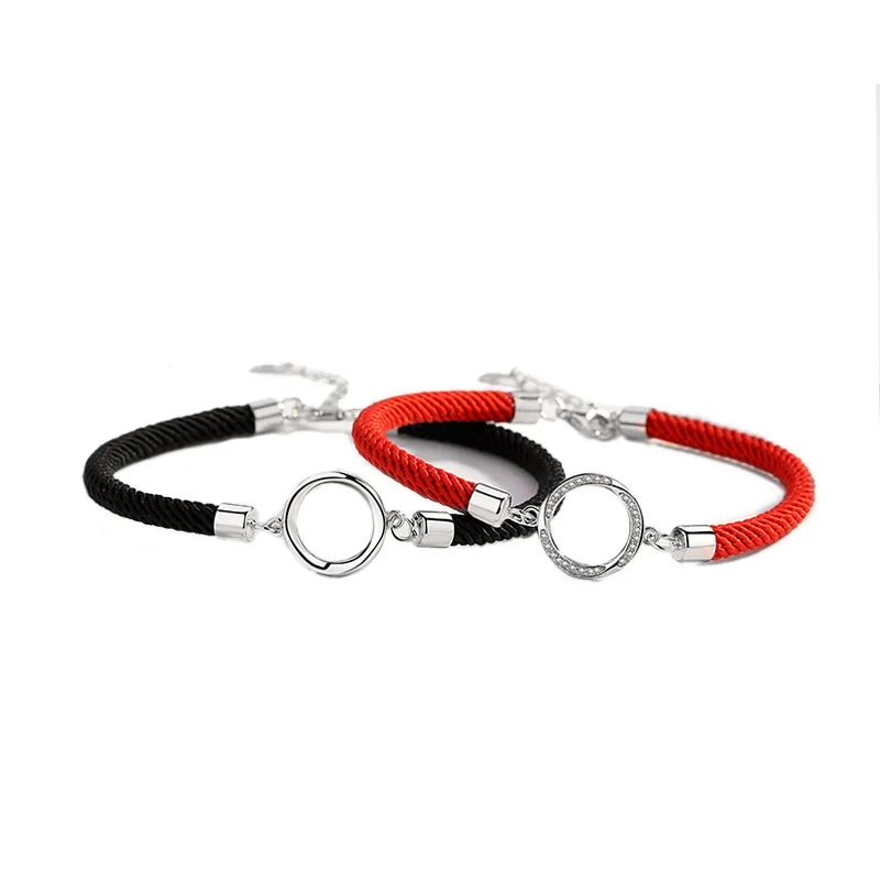 5 cord bracelet silver for women