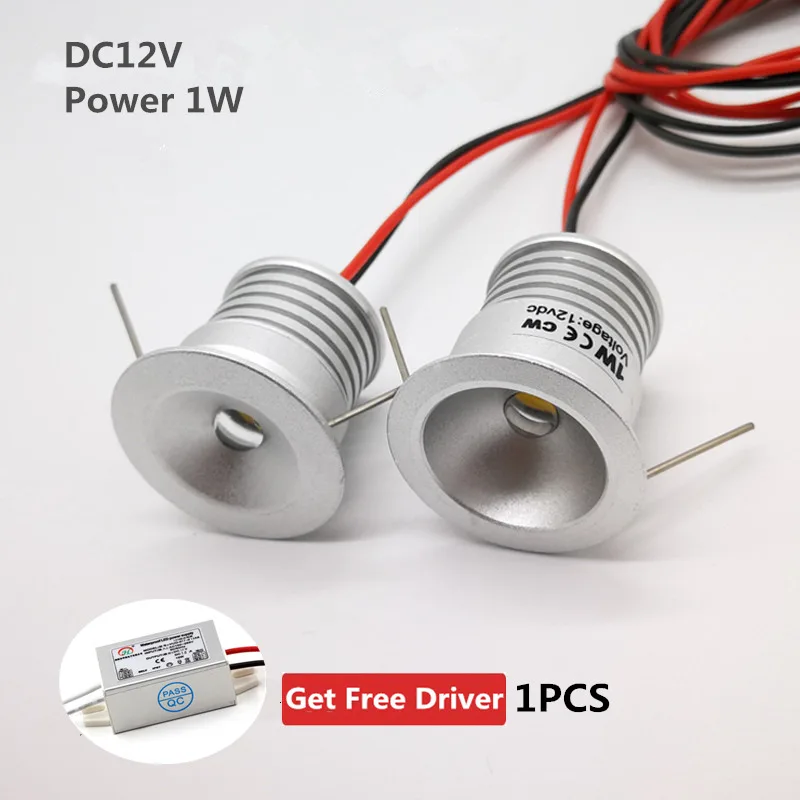 1W Led Ceiling Spotlight DC12V Decoration Downlight 25mm Cutout 60/120 Beam Angle DIY Lamp Stair