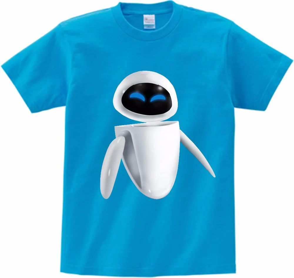 cute WALL-E robot funny tshirt Children summer T shirt new white casual Tee shirt Children walle T Shirt MJ