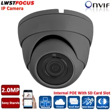 Sony Starvis IMX307+Hi3516C 2MP IP Camera outdoor POE ONVIF 1080P H.264/265 Securiy Dome Support Phone Android IOS SD Card Slot