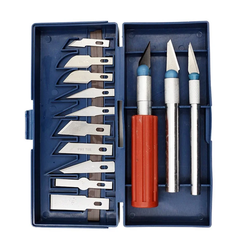 

13pcs Portable Wood Carving Tools Fruit Food Craft Sculpture Engraving Scalpel DIY Cutting Tool Hand Tool Sets Random Color