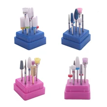 7 шт./компл. Карбид вольфрамовой стали Cermaic набор сверл для ногтей фрезерные режущие наборы Электрическая Дрель Инструменты для педикюра