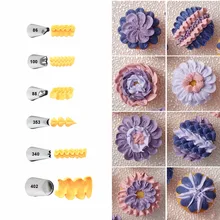 Гофрированные наконечники из нержавеющей стали глазурные насадки глазурь украшения наконечник для выпечки и кондитерских изделий инструменты 1 шт