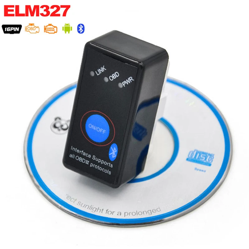 Считыватель кодов автомобиля Super Mini V2.1 ELM327 Bluetooth ELM 327 BT OBD2 OBD ii 2 с переключателем