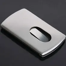 Ручной толчок металлический бизнес-держатель для карт из нержавеющей стали ID Кредитные имя карты чехол для хранения менеджер для мужчин и женщин подарки с логотипом на заказ