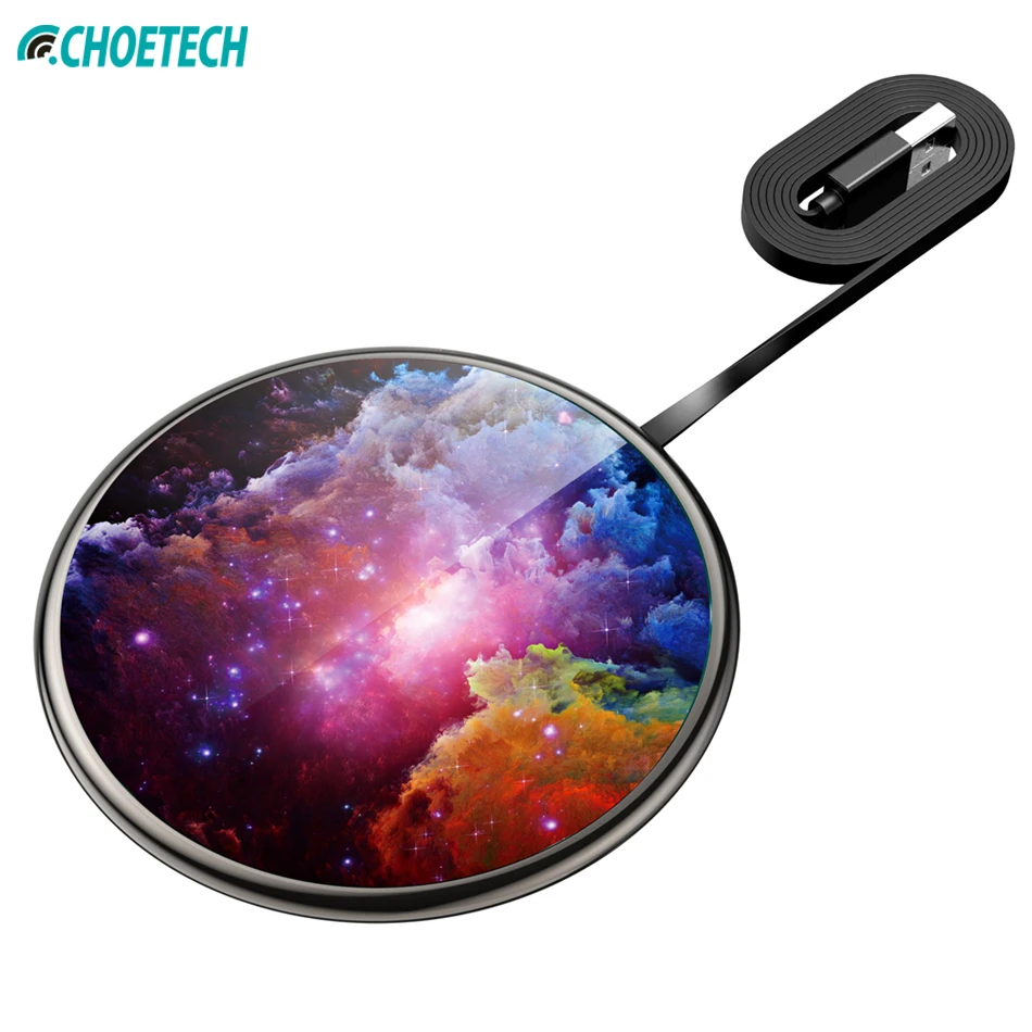 

CHOETECH 10W Qi Wireless Charger for iPhone X XS XR 8 Plus Fast Wireless Charging pad for Samsung S8 S9 S10 Charger