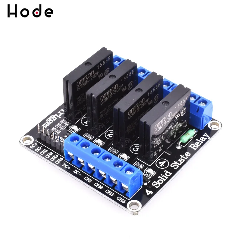 1/2/4/8 канальный твердотельное реле G3MB 202P DC AC PCB SSR в 5VDC Out 240V 2A для arduino|Реле| |