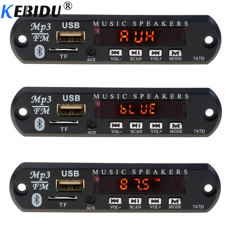 Беспроводной MP3 Bluetooth 12 в WMA декодер kebidu плата аудио модуль USB TF FM радио с пультом