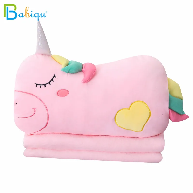 

1pc Creative Lovely Unicorn Plush Hand Warmer Stuffed Animal Toy Soft Stuffed Cartoon Pillow with Blanket Sofa Decor Xmas Gift