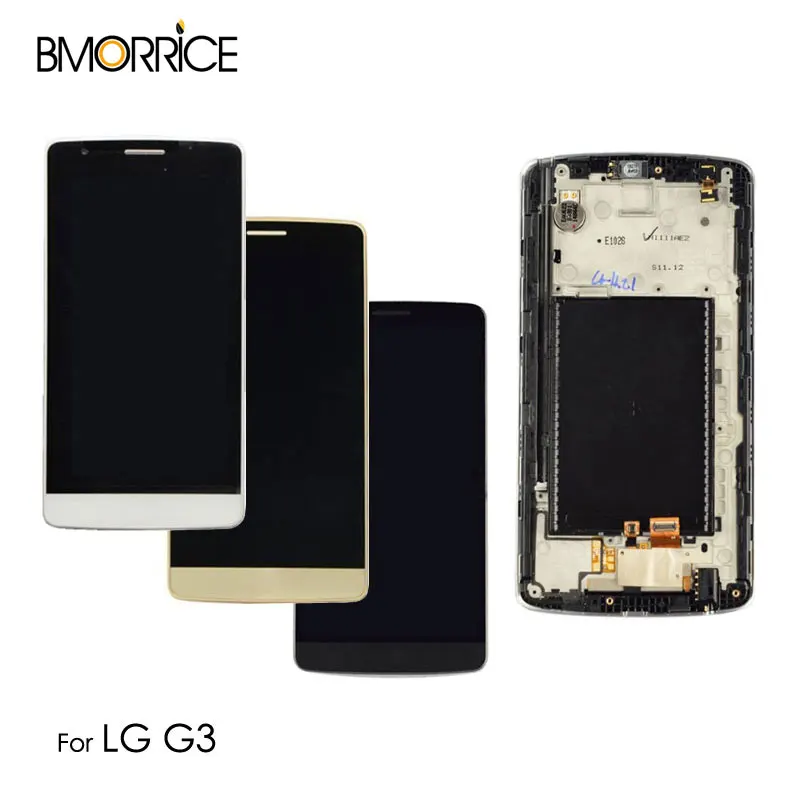 Замена для LG G3 D850 D851 D855 ЖК дисплей сенсорный экран с рамкой дигитайзер сборка 100%