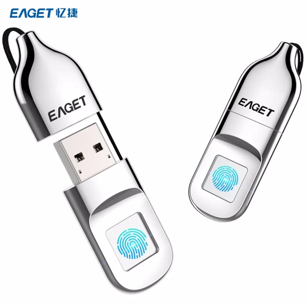 

EAGET FU5 Fingerprint Encryption Flash Disk USB 2.0 Flash Drive 32GB 64GB Pendrive Recognition USB Memory Stick Mini Pen Drive