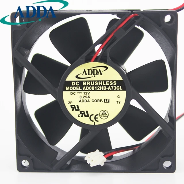 Details about / 1 PCS ADDA Fan AD0812MB-A76GL DC 12V 0.15A 8025 8CM 3 PIN