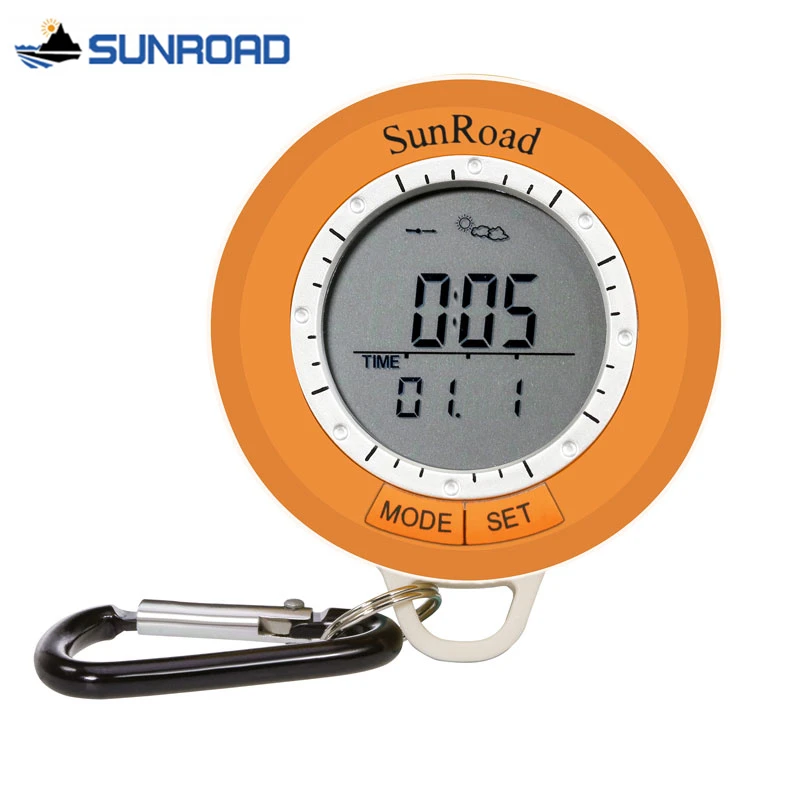 

SUNROAD Men Women Pocket Watch Camping Hiking Pedometer Altimeter Barometer Compass Thermometer Weather Forecast Digital Clock